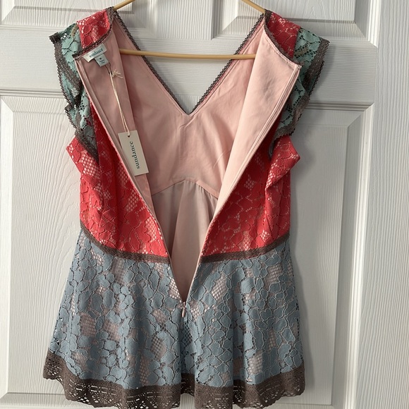 Sundance Vintage Days Lace Peplum Top - Picture 3 of 9